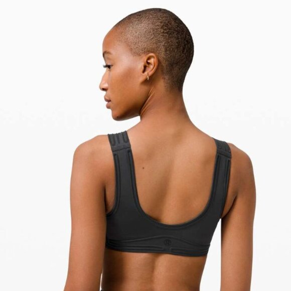 LULULEMON Get in Line Bra *Light Support, A/B Cups Black / Black - Size 2 - Picture 2 of 12